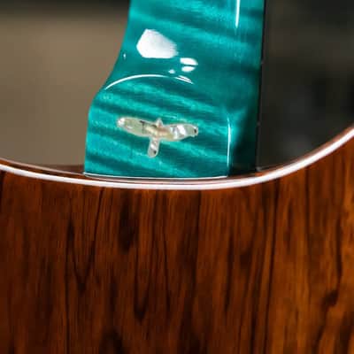 PRS Private Stock Custom 24-08 Semi-Hollow Electric Guitar - Bahamian Blue Glow with Hardshell Case image 10