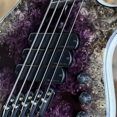 Dingwall Guitars Custom Shop Z3 5 String - Purple to Natural Reverseburst - Premium Select Buckeye Burl - Swamp Ash - Wenge image 11