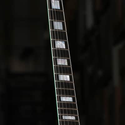 Gibson Les Paul Custom - Solid Body Electric Guitar Satin Black Green Widow image 10
