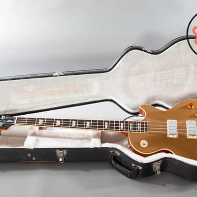 2012 Gibson Les Paul Standard Bass – Goldtop, Rare Oversized Body, Original Case image 2