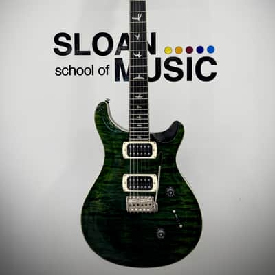 PRS SE Custom 24 Quilt - Teal Black (Black Back) image 2