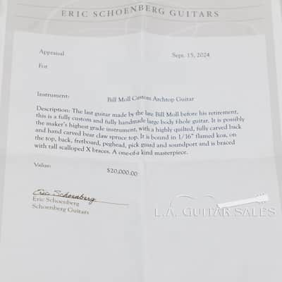 Bill Moll Custom 18" F-Hole Archtop - Last One Built by Bill @ LA Guitar Sales image 10