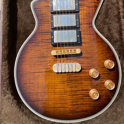 Dean USA custom shop Cadillac tiger eye 2003 - Tiger Eye Flame Top Burst image 2