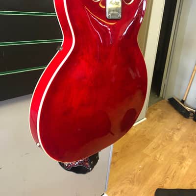 Hagstrom Viking II Ultralux Wild Cherry Transparent 2009 Semi Hollow Body Electric Guitar image 8