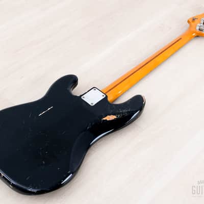 1983 Fender Precision Bass ‘57 Vintage Reissue PB57-95 Black Lacquer w/ USA Fullerton Pickup, Japan MIJ Fujigen image 14