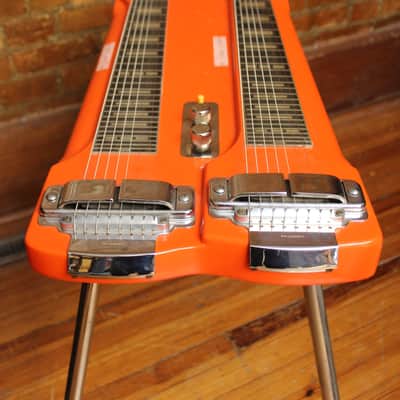 Rickenbacker DW-16 8-String Double-Neck Console Steel Guitar 1964 - Orange Refin image 8