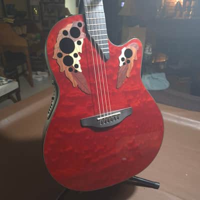 Ovation 2002-AC Collector's Series 2002 - African Cherry #158 w/OP40 Preamp and hard case image 2