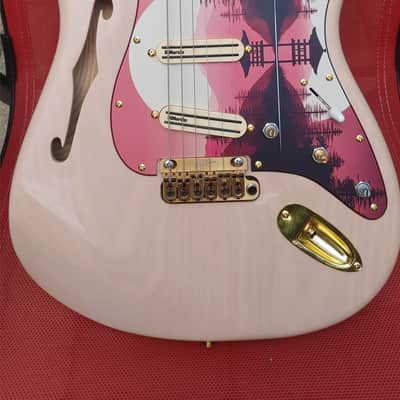 2024 FENDER AMERICAN PRO II THINLINE - SHELL PINK - MODS+CASE+ ALL OG PARTS image 7
