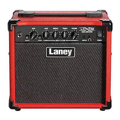 Laney 15 Watt Bass Guitar Combo Amplifier w/ 2 x 5" Woofers - Red - LX15B-RED image 1
