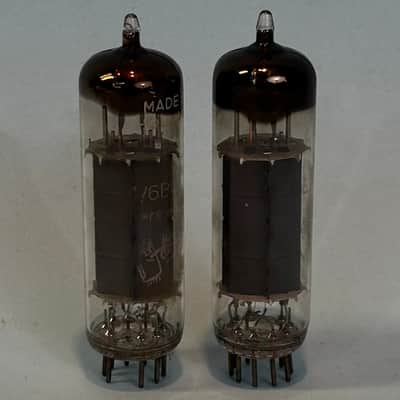1960s Amperex EL84 6BQ5 x2 Matched Pair Vintage Holland Gray Plate D Getter!T462 image 4