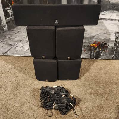 Yamaha Yamaha NX-C270 & NX-E270 Surround Sound Speakers 90s - Black plastic case image 6