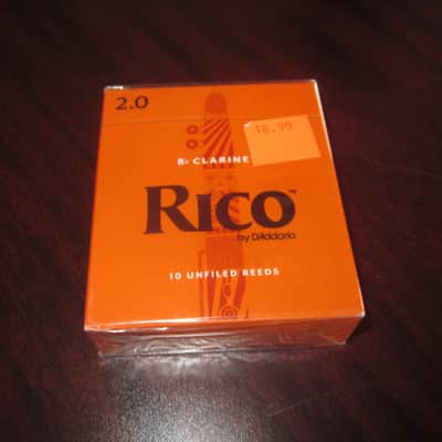 Rico Bb Clarinet 10 Unfiled Reeds 2.0 RCA1020 image 1