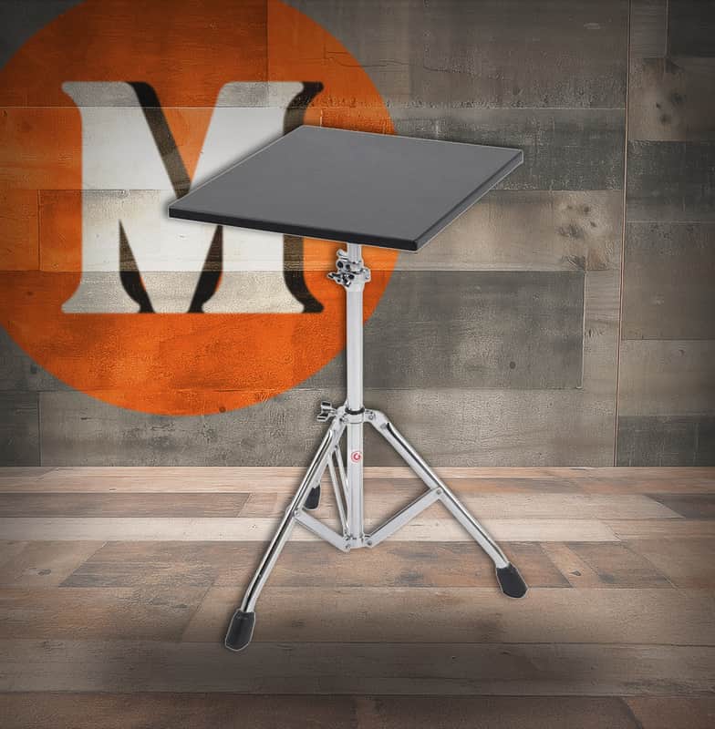 Gibraltar Workstation Elliptical Leg Base 2-Tier Stand with 15 inch. x 18 inch. Mounted Table (77WKST) image 1