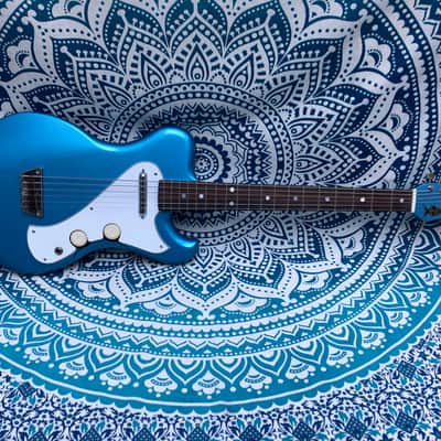 1950’s-2019 Custom Baritone Solid Body Electric Guitar Pelham Blue With Dano Appointments image 10
