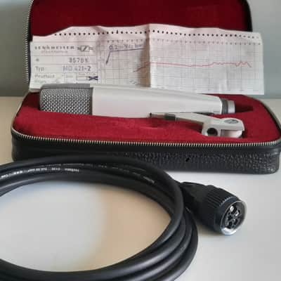 Sennheiser MD 421-2 Cardioid Dynamic Microphone 1960s - 1970s - White image 2