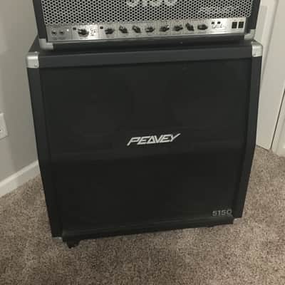 Peavey 5150 Signature 120-Watt Guitar Head, early 90's, black w/ 4x12 Slant Cabinet image 1