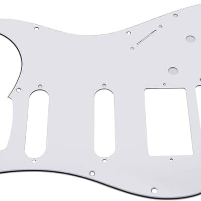 11 Hole HSS Pickguard Guitar Scratch Plate Compatible with American/Mexican Made Standard Strat Modern Style Guitar Replacement (3Ply White) image 4
