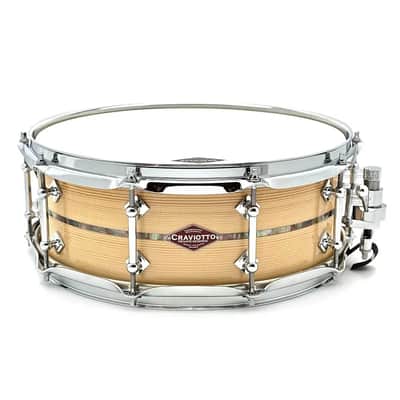 Craviotto Private Reserve Spruce Snare Drum 14x5 w/Black Tahitian Pearl Inlay image 1