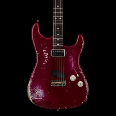 Fender Custom Shop 1966 Stratocaster SH Heavy Relic - Aged Midnight Wine #88062 image 3