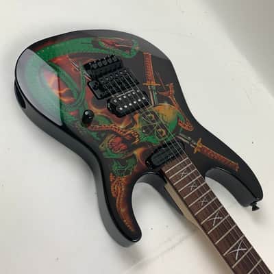 ESP George Lynch GL Black w/ Skulls & Snakes Graphic Electric Guitar New w/ Case - Skull -In Stock! image 10
