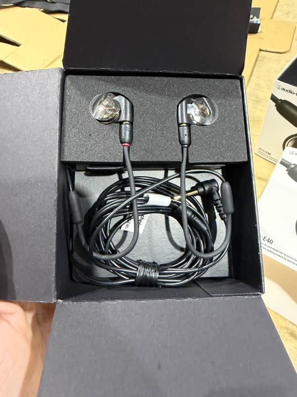 Audio-Technica ATH-E40 Professional In-Ear Monitor Headphones 2010s - Black image 1
