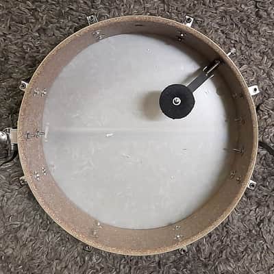 1980's Ludwig B/W Badge Green/Silver Duco 14" x 5" Snare Drum image 9