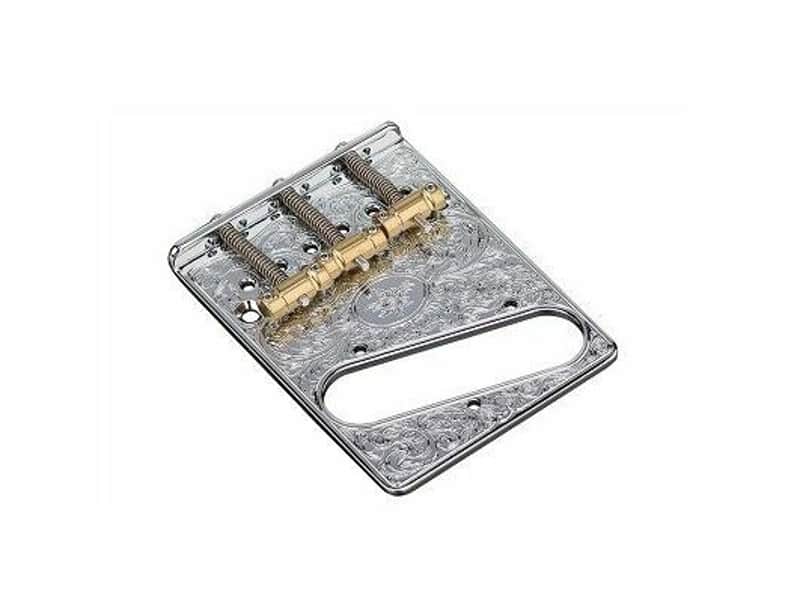 NEW Gotoh Engraved BRIDGE for Fender Telecaster Tele Chrome, Brass