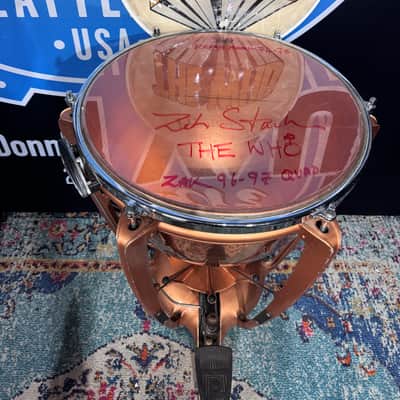 Keith Moon and Zak Starkey's, THE WHO 1970s Premier 23" Professional Copper Timpani. SIGNED! image 1