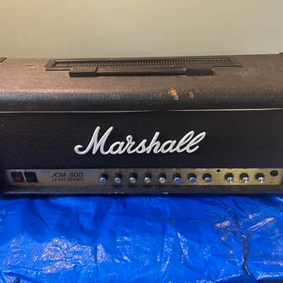 Marshall JCM 800 Lead Series Model 2210 100-Watt Master Volume Head with Reverb 1980s - Black image 1