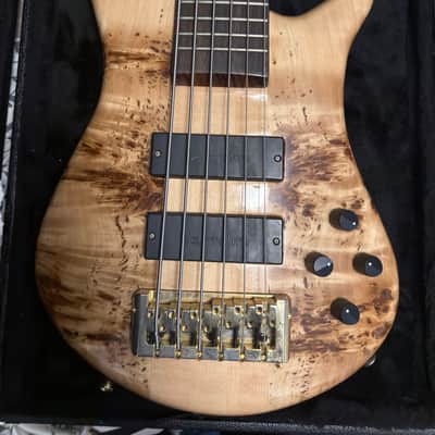 Spector Euro 6 LX 6-String Bass – Natural Poplar Burl – Czech Made – OHSC image 1