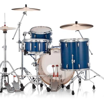 Pearl PMX Professional Series 3-Piece Drum Shell Pack (22x16, 16x16, 12x8) Sheer Blue with Optimount image 3