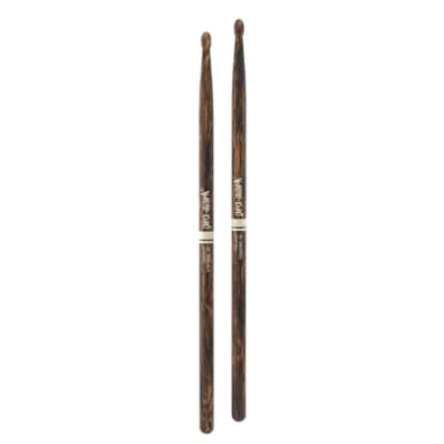 Promark Classic Forward 5B FireGrain Hickory Oval Wood Tip Drumsticks image 2