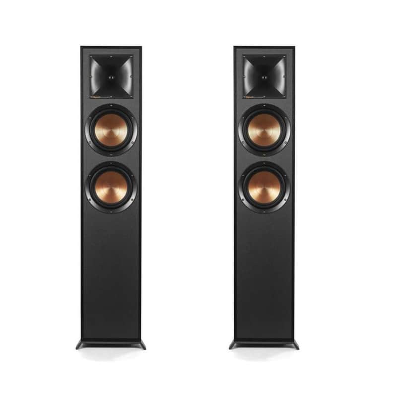 Klipsch Reference R-625FA Floorstanding Speaker, Black, Pair image 1