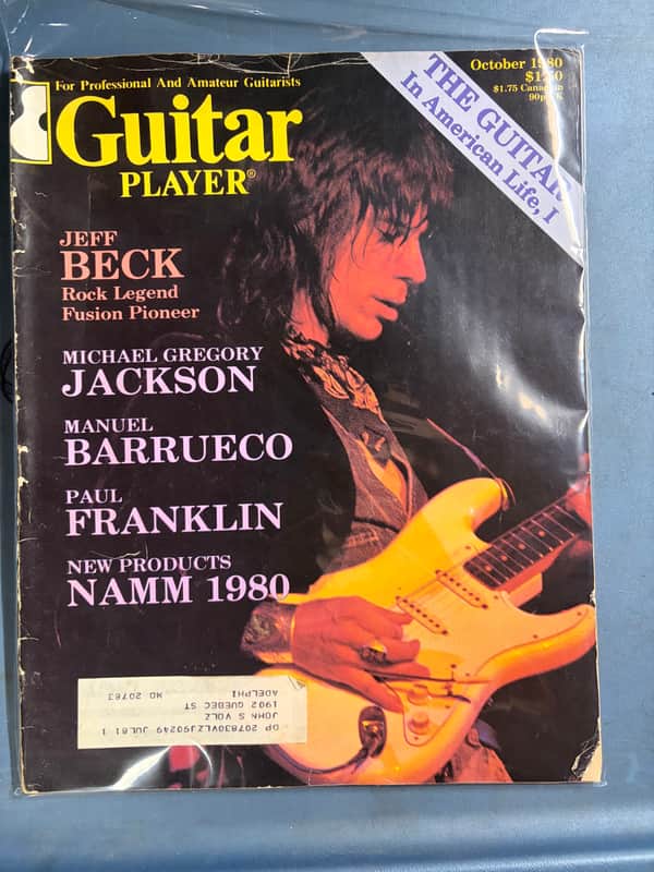 Guitar Player magazine Oct. 1980 Jeff Beck Guitar Player magazine Oct. 1980 - Fair image 1