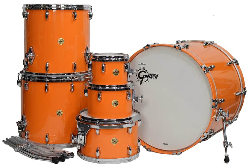 Gretsch USA Custom Drumset Taylor Hawkins Orange image 1