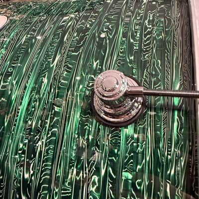 ~RARE!~ DW Design Series 3-Piece 12/16/22 Drum Kit Set in Green Strata FinishPly image 8