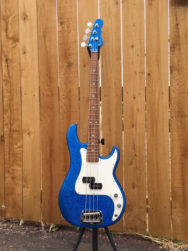 2020 G&L USA LB-100 || Blue Metal Flake ||  4-String Bass w/ Tolex Case image 1