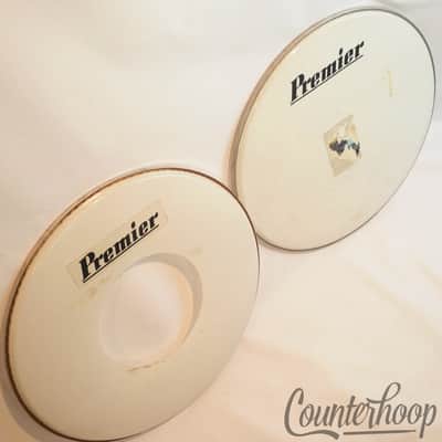 *Premier 22" Bass Drum Heads 2x Batter+Resonant Vintage 60s Everplay Extra Gold* image 1