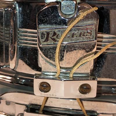 Rogers "5-Line" Dyna-Sonic 5x14" Brass Snare Drum with "Beavertail" Lugs 1967 - 1974 - Chrome image 11
