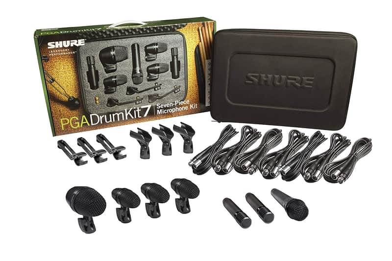 Shure PG ALTA 7-Piece Drum Microphone Kit for Performing and Recording Drummers - Includes Mics, Mounts and Cables with options for Kick Drums, Snare, Rack/Floor Toms, Congas and Cymbals (PGADRUMKIT7) image 1