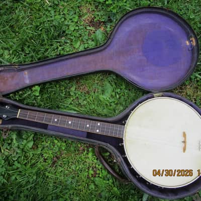 Washburn Model C Tenor Banjo, 1920's, 17 Fret, 11 3/4" Head, Tone Ring, Kershner Tailpiece, Case image 1