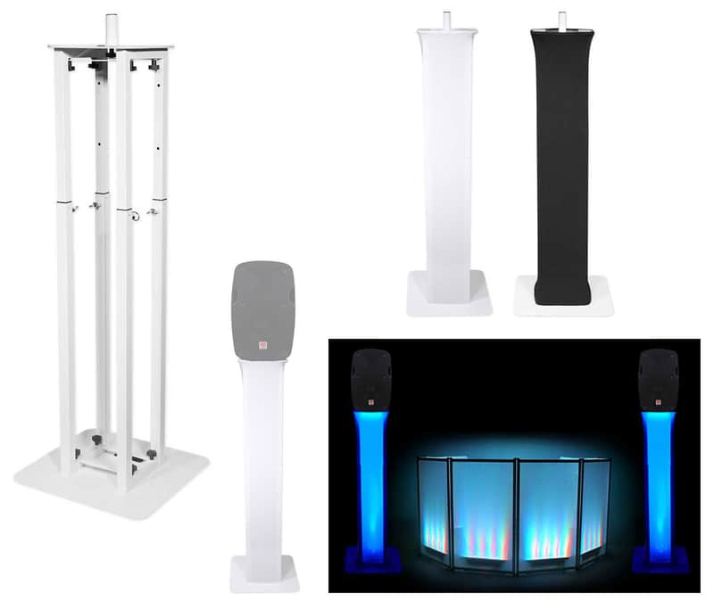 (1) Rockville White Adjustable Totem Stand For Rockville SPG88 8" Speaker image 1