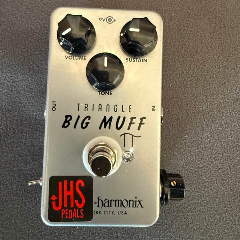 JHS Electro-Harmonix Triangle Big Muff Reissue with Illuminati Mod 2018 - Silver image 1
