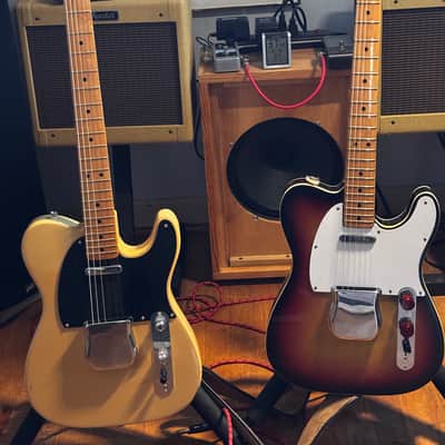 VINTAGE 1975 FERNANDES FTE 70 “BURNY OLDS” TELE  YELLOW SUNBURST ALL ORIGINAL. EXCELLENT CONDITION. MIJ image 10