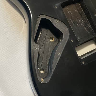 1990 Korean Ibanez EX 140 Series Black Basswood Guitar Body 2 Post Tremolo Ready image 15