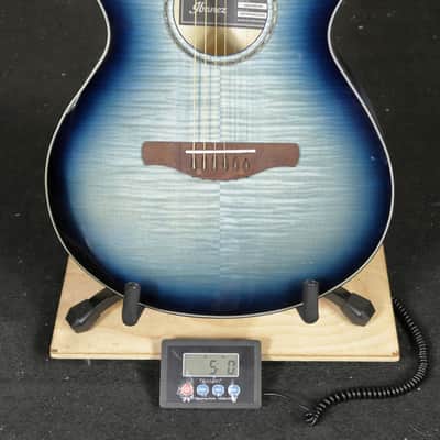 Ibanez AEWC400 Acoustic/Electric Guitar Indigo Blue Burst High Gloss image 8