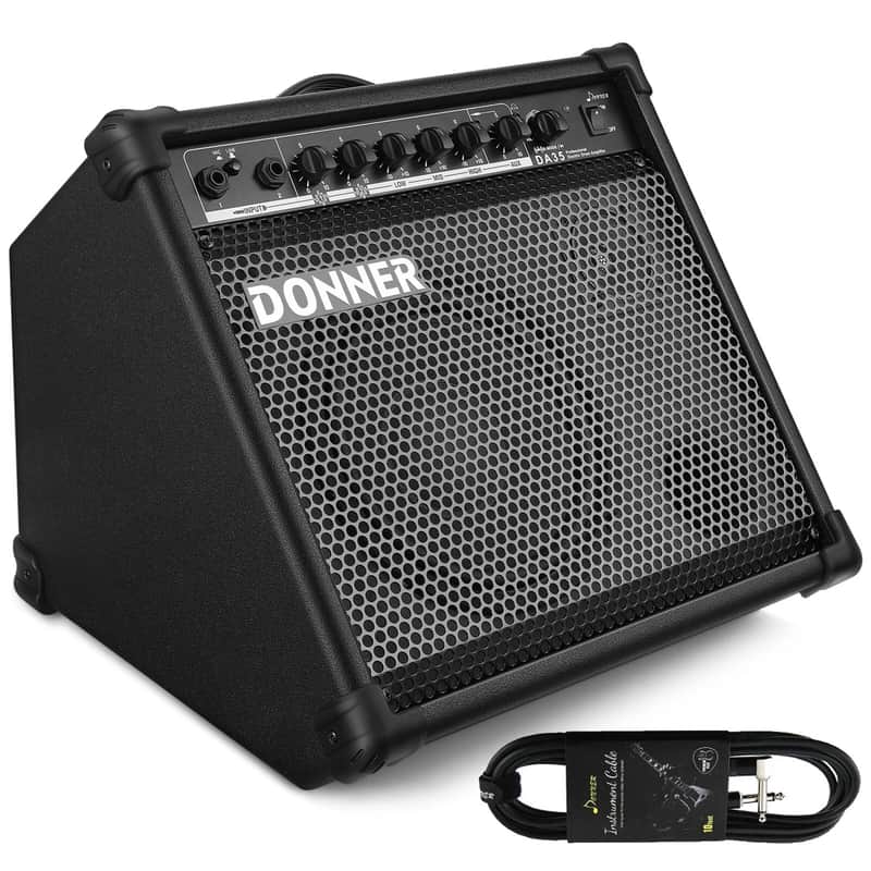 Donner DDA-35 35W Electronic Drum Amplifier Speaker Keyboard Electric Guitar Amp image 1