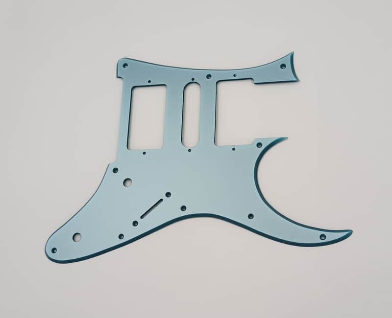 metallic ice blue acrylic pickguard for made in japan ibanez 6 string jem guitar image 1