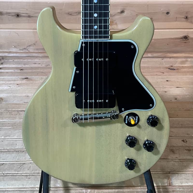 Epiphone 1960 Les Paul Special Double Cut Reissue Electric Guitar - TV Yellow image 1