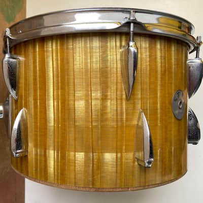 Vintage 1960s Star Outfit Drum Jazz Rock 12" X8" rack Tom Gold fibre Remo Diplomat head tama ludwig image 3